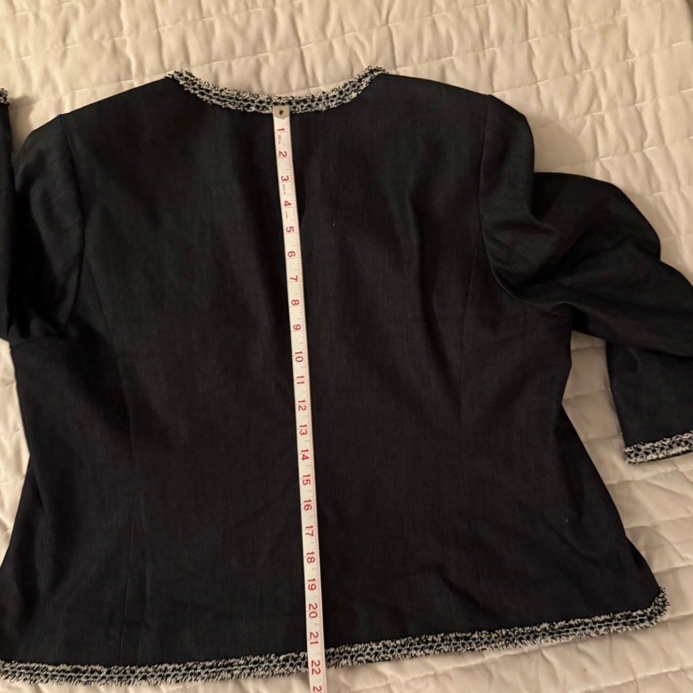 Talbots Plus Petite Fringe Tweed Jacket - Picture 9 of 9